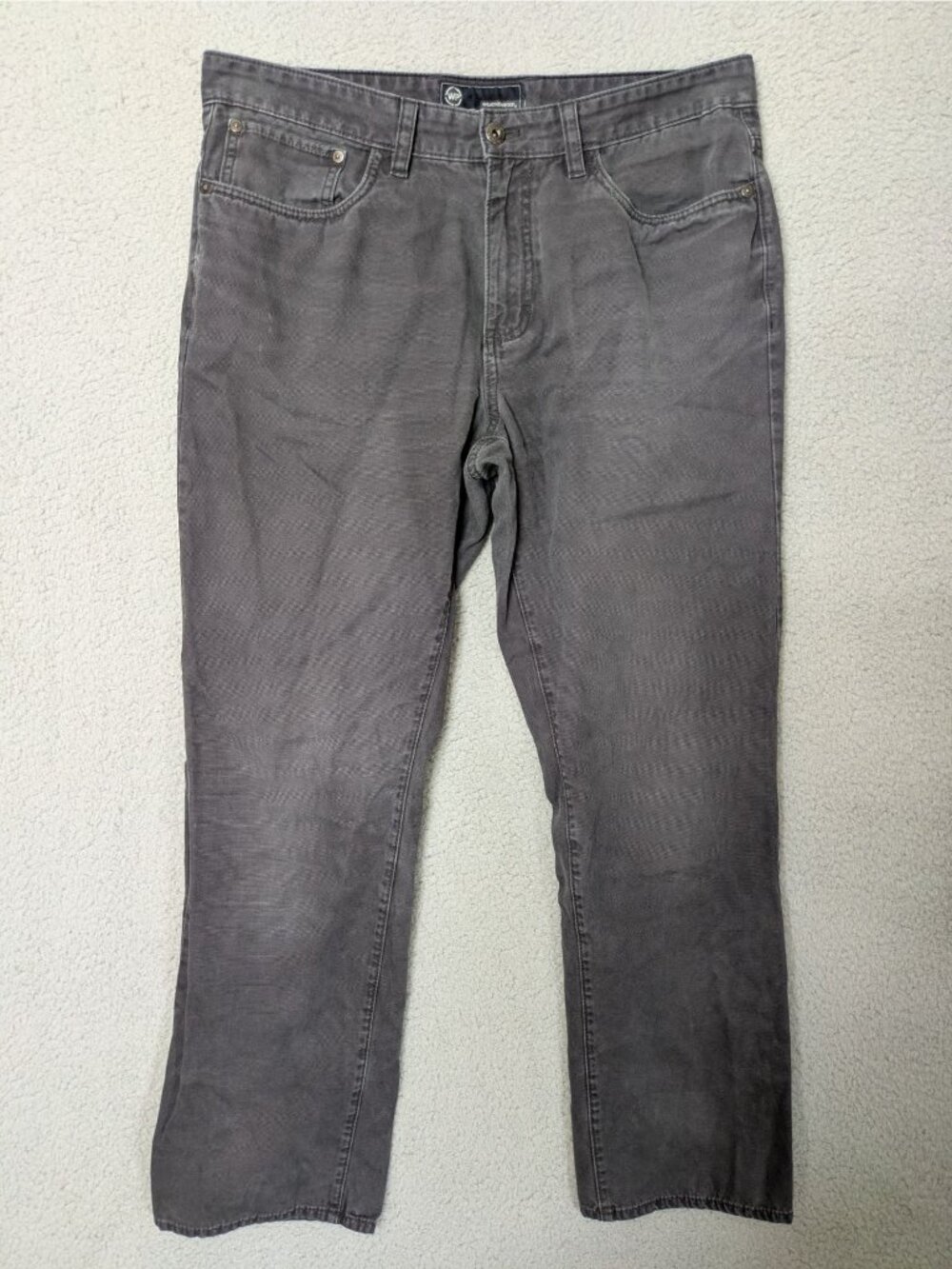 Weatherproof Size 33x28 Denim Black Straight-Leg Casual Pants